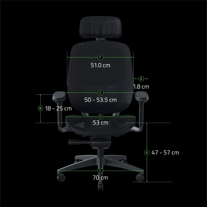 Razer Fujin Pro Gamingstuhl, schwarz