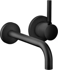 Dornbracht Meta Wand-Einhandbatterie mit Einzelrosetten schwarz matt