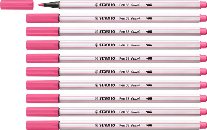 STABILO Pen 68 brush rosa, 10er-Pack