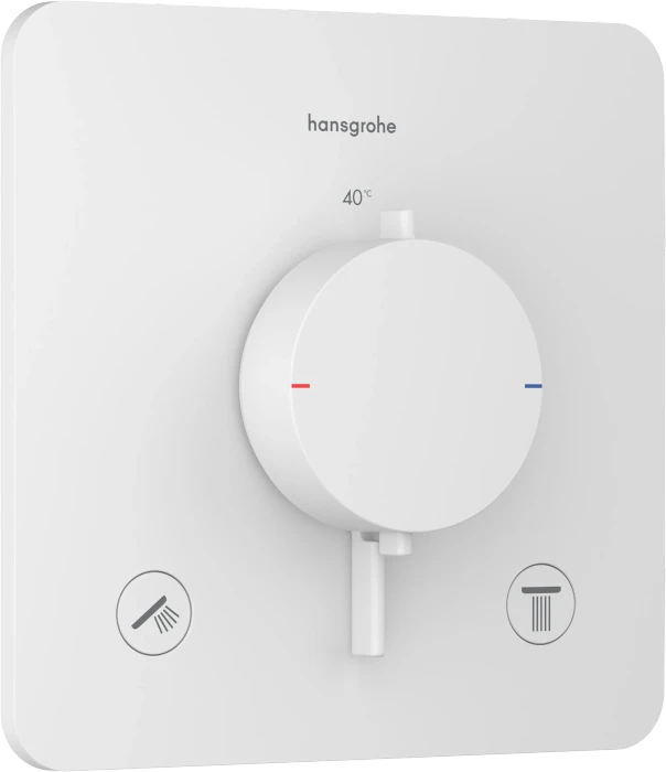 Hansgrohe Ecostat Comfort Q Thermostat Unterputz für 2 Verbraucher mattweiß