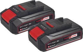 Einhell Power X-Change Werkzeug-Akku 18V, 2.5Ah, Li-Ionen, 2 Akkus [5.0Ah] [90Wh]