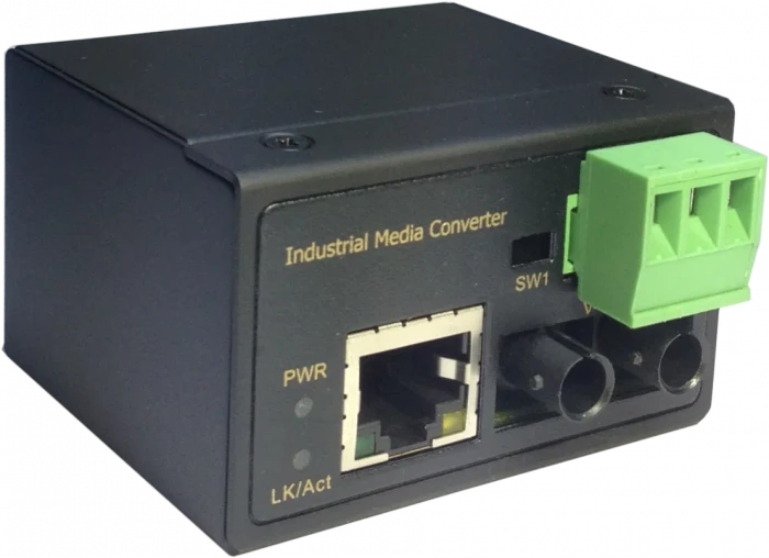 LevelOne IEC-4002 Industrial Media Converter, RJ-45, MMF ST