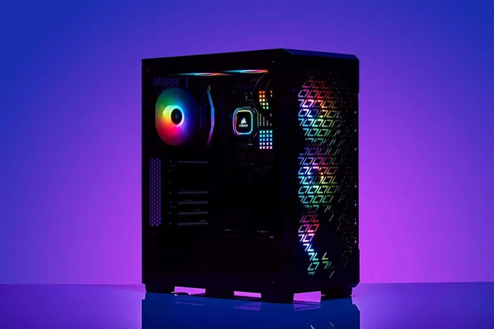 Corsair iCue 220T RGB Airflow, schwarz, Glasfenster