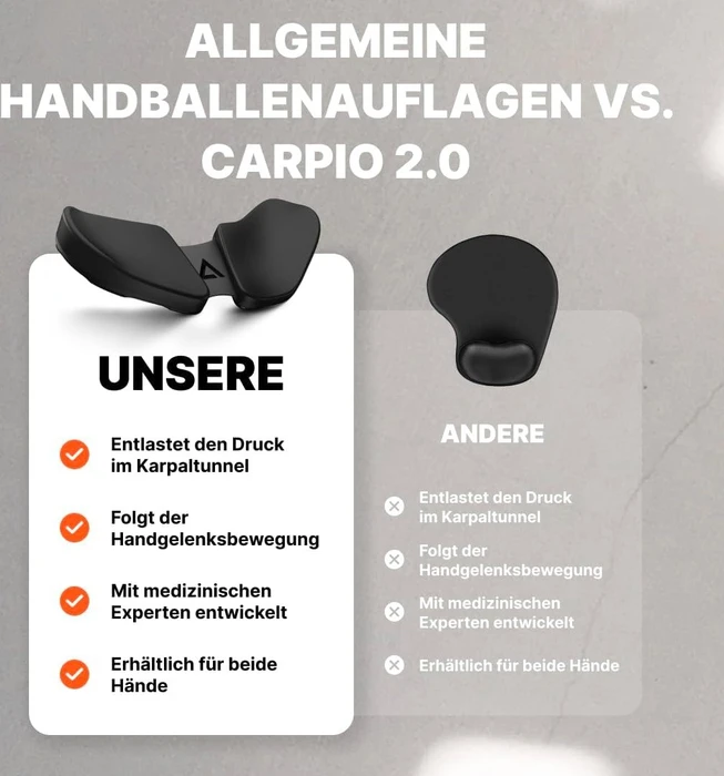 DeltaHub Carpio 2.0 small, rechte Hand, Handballenauflage (Maus), schwarz