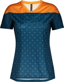 Scott Trail Flow Trikot kurzarm lunar blue/amber yellow (Damen)