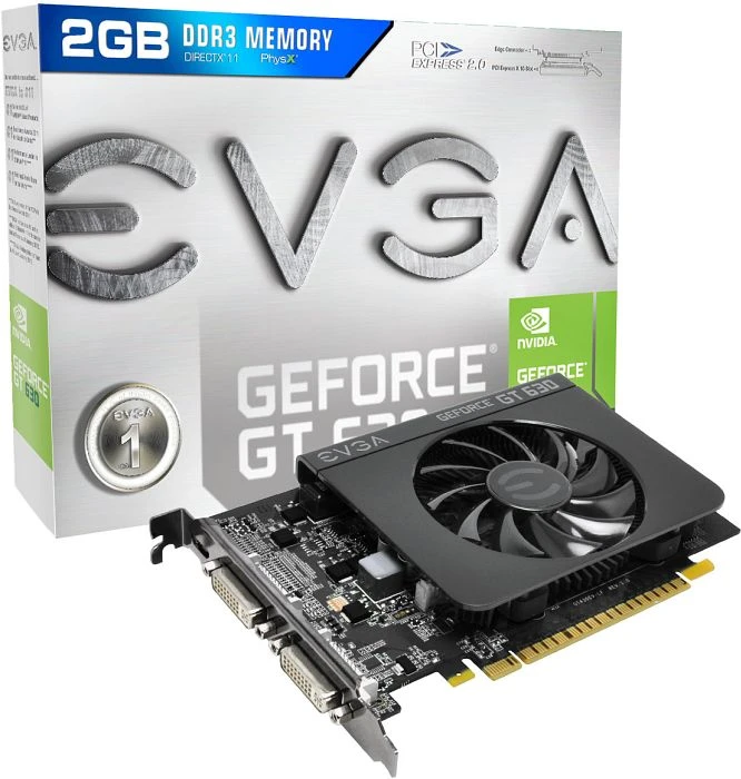 EVGA GeForce GT 630, 2GB DDR3, 2x DVI, Mini HDMI