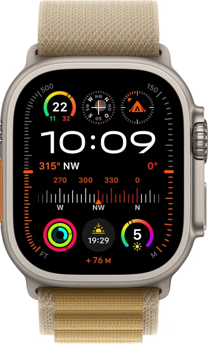 Apple Alpine Loop Small für Apple Watch Ultra 49mm mandel/titan natur