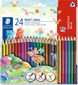 Staedtler Noris colour 187 Bonuspack Buntstift 24 Farben, 24er-Set
