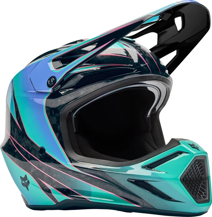 Fox Racing V3 RS Canvas blau/schwarz/rosa