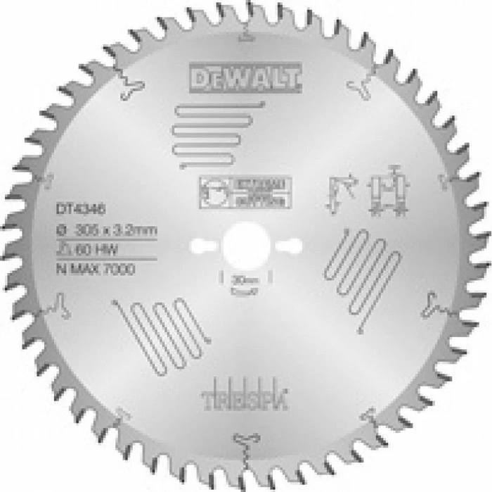 DeWalt DT4346 Extreme Kreissägeblatt 60Z, 305x2.54x30mm, 1 Stück
