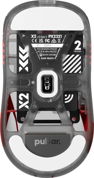 Pulsar Gaming Gears X2 v3 Wireless T1 Limited Edition schwarz/rot, USB