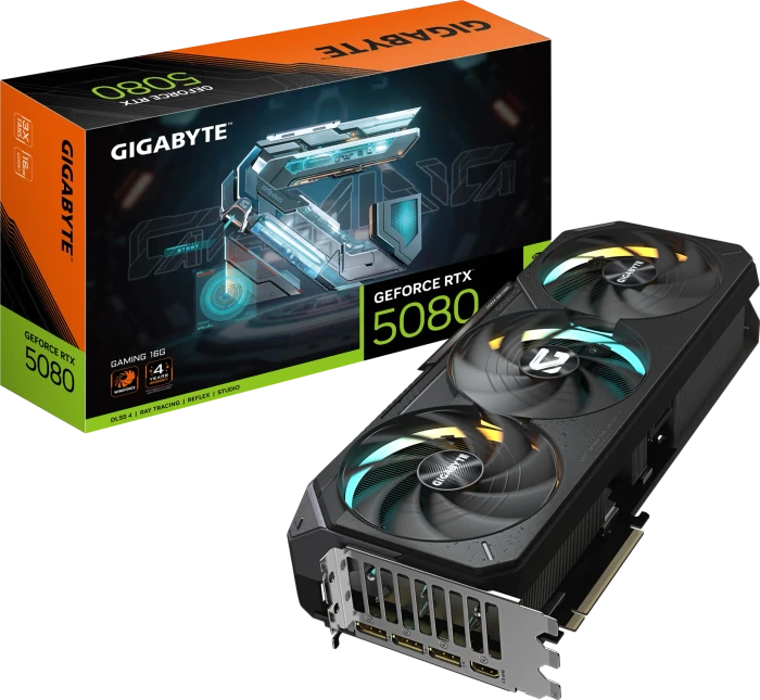 GIGABYTE GeForce RTX 5080 Gaming 16G, 16GB GDDR7, HDMI, 3x DP