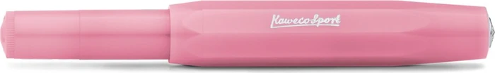 Kaweco Frosted Sport blush pitaya transparent, rechte Hand, breit