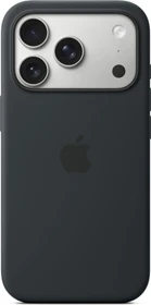 Apple Silikon Case mit MagSafe für iPhone 17 Pro schwarz