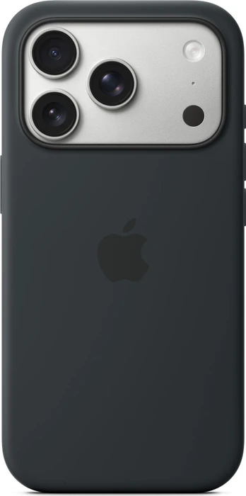 Apple Silikon Case mit MagSafe für iPhone 17 Pro schwarz
