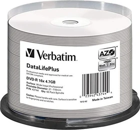 Verbatim DVD-R 4.7GB, 16x, 50er Spindel, printable