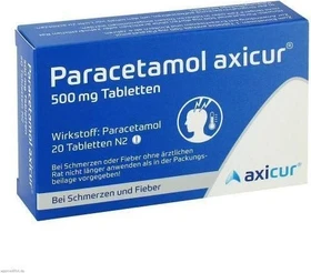 axicorp Pharma Paracetamol axicur 500mg Tabletten, 20 Stück