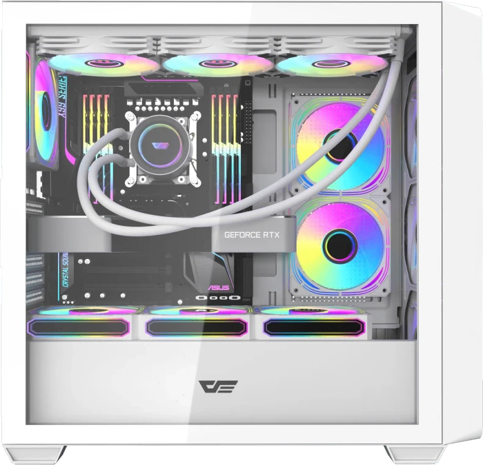 DarkFlash DS900WD White, Glasfenster