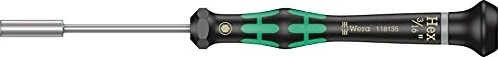 Wera Kraftform Micro 2069 zöllig Elektroniker Außensechskant Schraubendreher zöllig, 3/16"x60mm