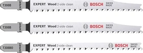 Bosch Professional EXPERT T308B/BO Wood 2-side clean Stichsägeblatt-Set, 3-tlg.