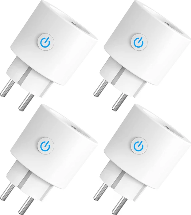 Antela 16A Wifi Smart Plug, 3680W, Smart-Steckdose mit Strommessfunktion, 4er-Pack