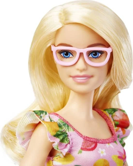Mattel Barbie - Fashionistas Puppe mit blondem Haar & Früchtedruck-Kleid
