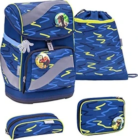 Belmil Smarty Sketch Lime Green Schultaschen-Set, 5-tlg.