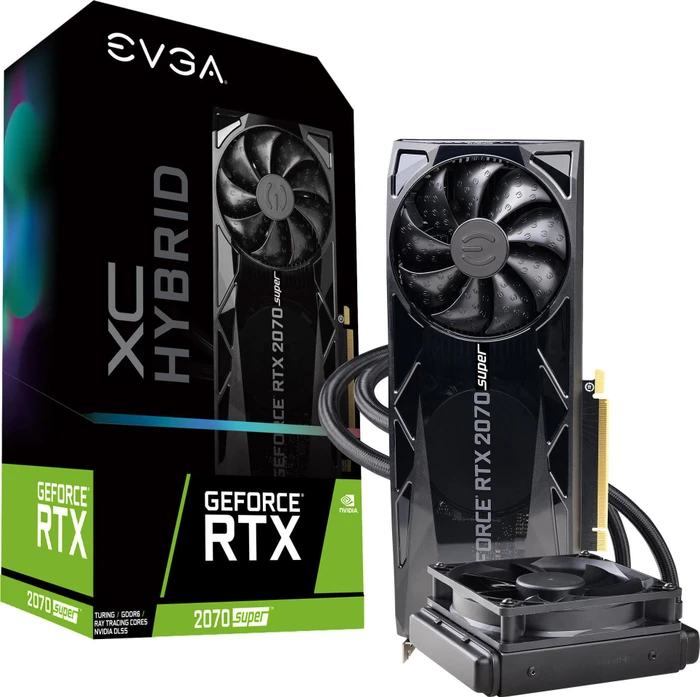 EVGA GeForce RTX 2070 SUPER XC Hybrid Gaming, 8GB GDDR6, HDMI, USB-C, 3x DP