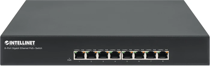 Intellinet Desktop Gigabit Switch, 8x RJ-45, 140W PoE+