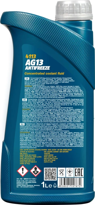 Mannol Antifreeze AG13 Hightec 1l (MN4113-1) – Bild 2 von 2