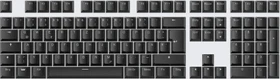 Wooting Double-shot PBT Keycap Set, Kunststoff (PBT), OEM-Profil, Just Black, schwarz, 109 Tasten, ISO-DE