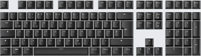 Wooting Double-shot PBT Keycap Set, Kunststoff (PBT), OEM-Profil, Just Black, schwarz, 109 Tasten, ISO-DE