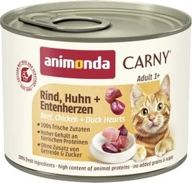 animonda Carny Adult Rind, Huhn und Entenherzen, 2.40kg (12x 200g)