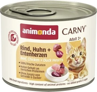 animonda Carny Adult Rind, Huhn und Entenherzen, 2.40kg (12x 200g)