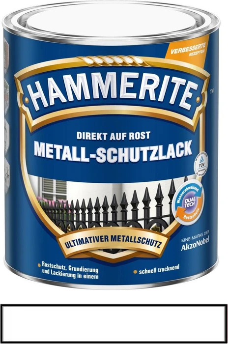 Hammerite Metallschutz-Lack außen glänzend weiß, 750ml