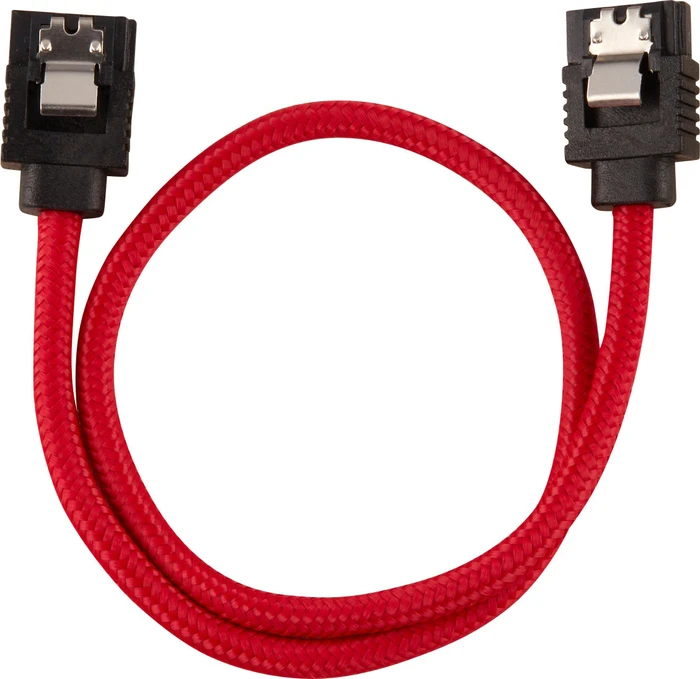 Corsair Premium Sleeved SATA 6Gb/s Kabel rot 0.3m