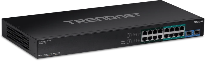 TRENDnet TPE Rackmount Gigabit Switch, 16x RJ-45, 2x SFP, 440W PoE++