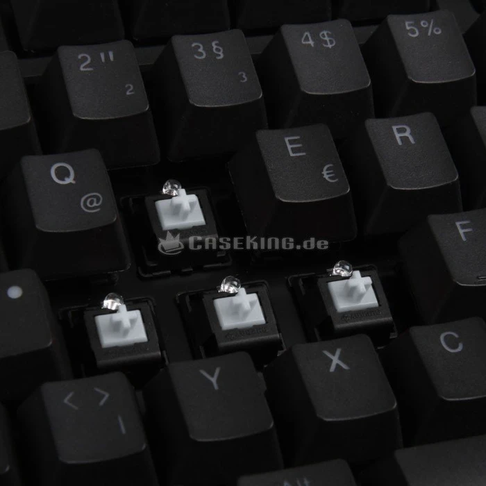 Ducky One 2 TKL PBT, LEDs blau, schwarz, MX SPEED Silver, USB, DE