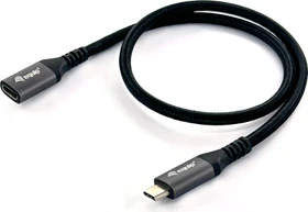 Equip USB-C Verlängerung, USB 3.1, 10Gb/s, USB-C 3.1 [Stecker] auf USB-C 3.1 [Buchse], Verlängerungskabel C/C, 1m, schwarz