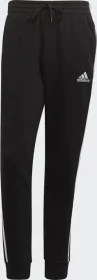 adidas Essentials Fleece Tapered Cuff 3-Streifen Trainingshose lang schwarz/weiß (Herren)