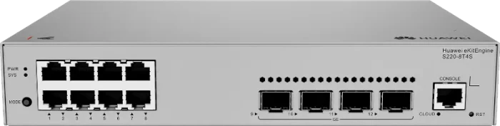 Huawei eKit SME Network eKitEngine S220 Series Desktop Gigabit Managed Switch, 8x RJ-45, 4x SFP