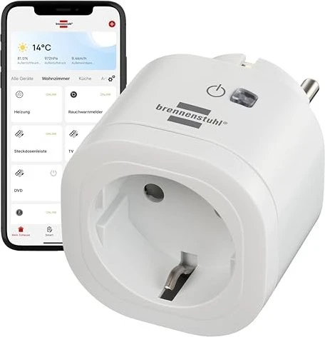 Brennenstuhl WA 3000 XS01 Wifi-Steckdose weiß, Smart-Steckdose