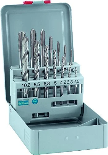 Alpen HSS Cobalt RN KM14 Metallspiralbohrer-Sortiment inkl. Werkzeugbox, 14-tlg.