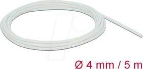 DeLOCK Schutzschlauch Glasfasergeflecht, 4mm, 5m, weiß