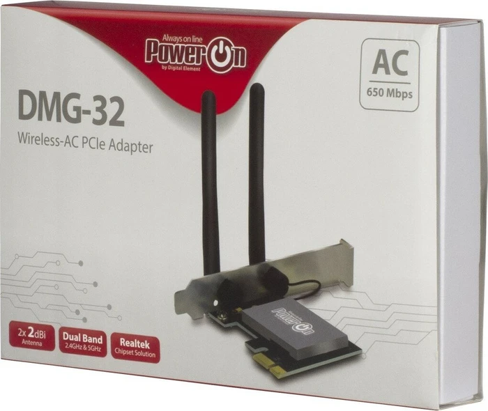 Inter-Tech PowerOn DMG-32, 2.4GHz/5GHz WLAN, PCIe x1