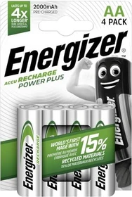 Energizer Accu Recharge Power Plus Mignon AA NiMH 2000mAh, 4er-Pack