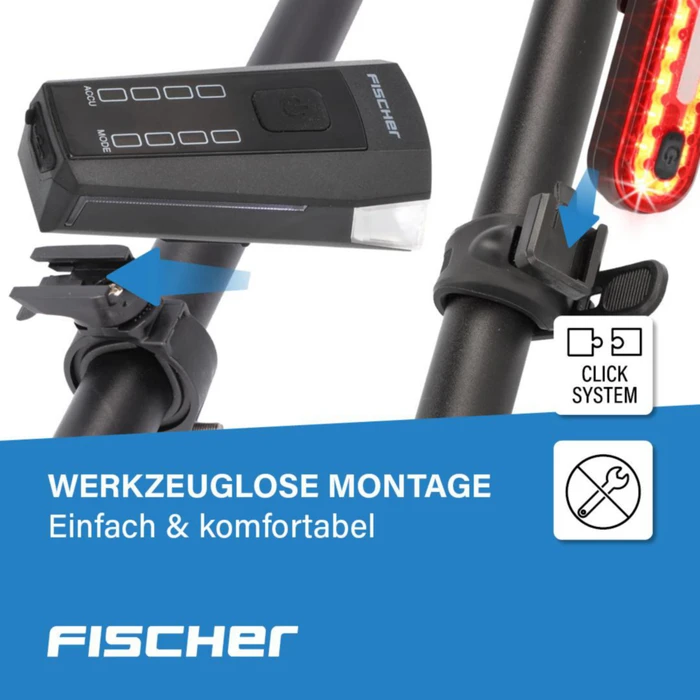 Fischer Akku-USB-LED 80 Lux Beleuchtungsset