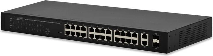 Intellinet Rackmount Gigabit Smart Switch, 24x RJ-45, 2x SFP, 240W PoE+