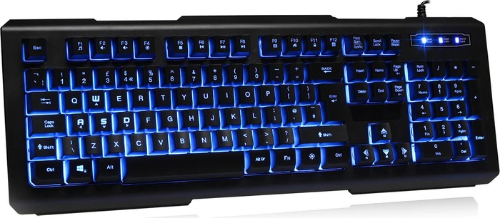 CiT WKB208 Avenger 3 Colour LED Iluminated Gaming Keyboard and Mouse, USB, UK