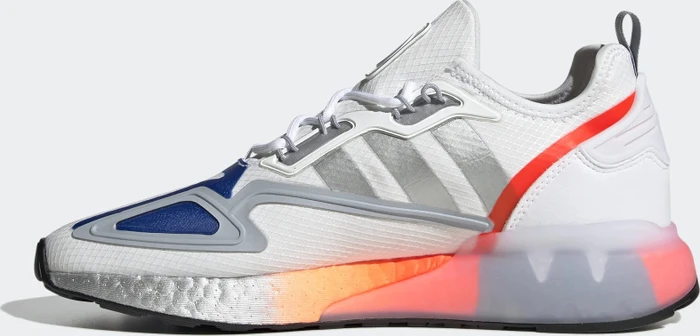 adidas ZX 2K Boost cloud white/silver metallic/glow blue (Herren)